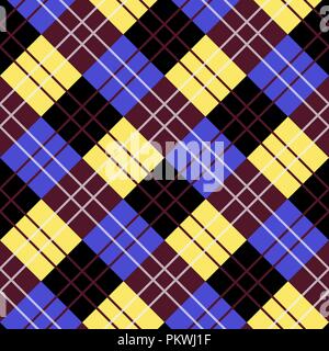 Seamless argyle pattern. Diamond shapes background. Vector Stock Vector