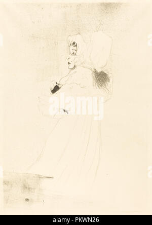 Miss May Belfort, Large Plate (Miss May Belfort, grande planche). Dated: 1895. Medium: lithograph. Museum: National Gallery of Art, Washington DC. Author: Henri de Toulouse-Lautrec. Stock Photo