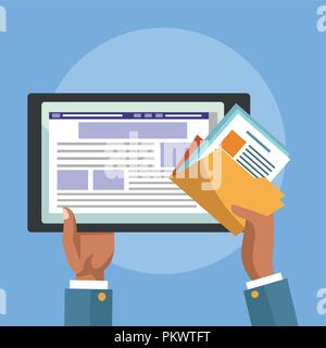 Business and technology Stock Vector