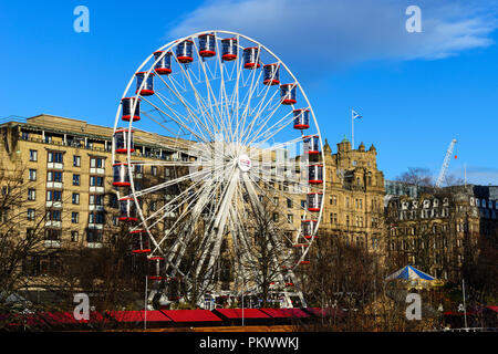 The Big Wheel in Princes Street Gardens, Edinburgh, Scotland, United Kingdom Stock Photo