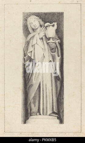 Saint John, from Henry the Seventh's Chapel  Westminster Abbey. Dated: published 1829. Medium: lithograph [proof before letters]. Museum: National Gallery of Art, Washington DC. Author: Maria Denman after John Flaxman. Stock Photo