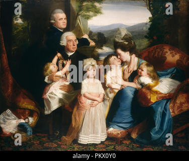 The Copley Family. Dated: 1776/1777. Dimensions: overall: 184.1 x 229.2 cm (72 1/2 x 90 1/4 in.)  framed: 226.1 x 271.8 x 13.9 cm (89 x 107 x 5 1/2 in.). Medium: oil on canvas. Museum: National Gallery of Art, Washington DC. Author: John Singleton Copley. Stock Photo
