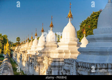 Kuthodaw pagoda in Mandalay, Burma Myanmar Stock Photo