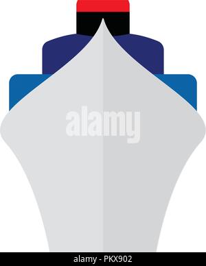 Front view of a vacation cruise Stock Vector