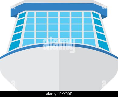Front view of a vacation cruise Stock Vector