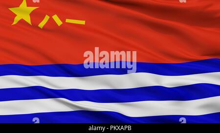 Peoples Republic Of China Naval Ensign Flag, Closeup View, 3D Rendering Stock Photo