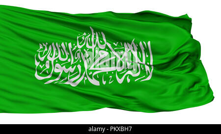 Hamas Flag, Isolated On White Background, 3D Rendering Stock Photo