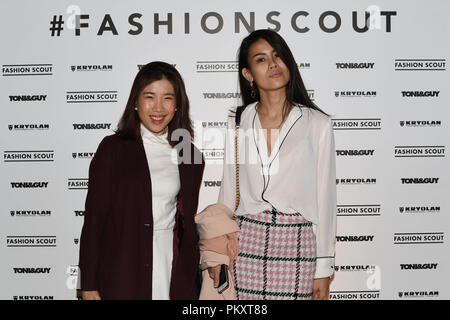 Fashionista attend Fashion Scout - SS19 - London Fashion Week - Day 2, London, UK. 15 September 2018. Stock Photo