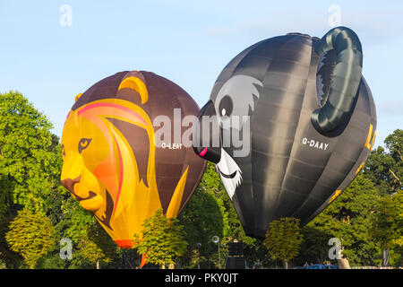 Il palloncino gonfiato di palloncini basato sul film 'Up' mongolfiera sul  terreno a Longleat Sky Safari, Wiltshire, Regno Unito nel mese di settembre  Foto stock - Alamy