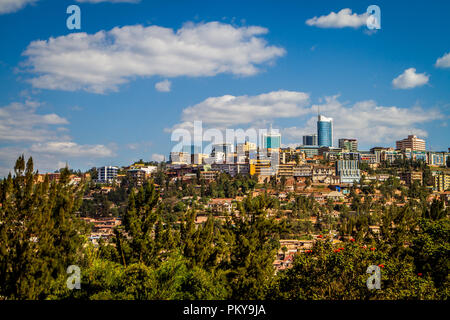 The downtown Kigali skyline on a sunny summer day with blue skies Stock ...