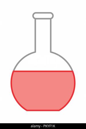 Illustration of a laboratory container isolated on white background Stock Vector