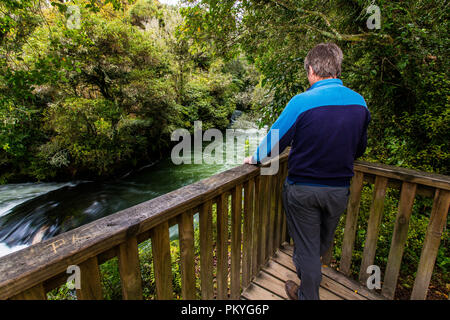 Over looking Kaituna River from viewpoint Stock Photo