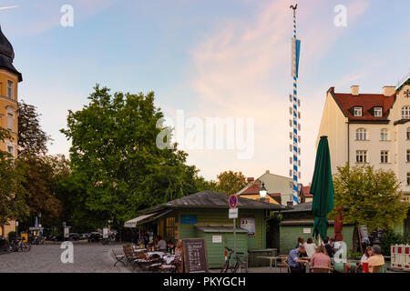 München, Munich: square Wiener Platz in Haidhausen, Oberbayern, Upper Bavaria, Bayern, Bavaria, Germany Stock Photo