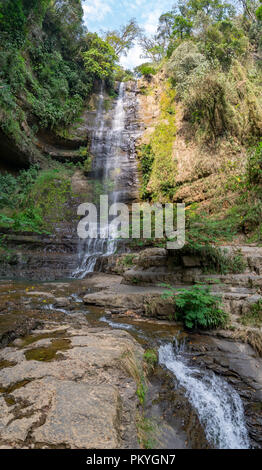 Waterfal of Juan Curi in the near of San Gil and Barichara, Colombia Stock Photo