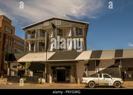 Johannesburg, South Africa - unidentified residents going about their daily lives in the historic suburb of Jeppestown in the Maboneng precinct Stock Photo