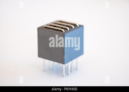 Electronic transformer isolated on white background Stock Photo
