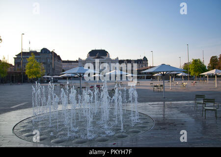Zurich - Opera and fountain Stock Photo