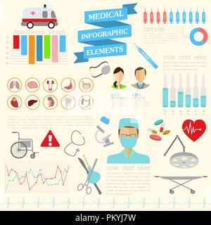 Medical and healthcare infographic, elements for creating infographics ...