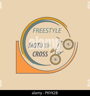 Bicycle thin line design logo template. Vector illustration Stock Vector