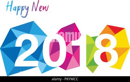 Happy New Year 2018. Stock Vector