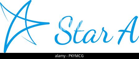 Hand drawn vector star logo. Stock Vector