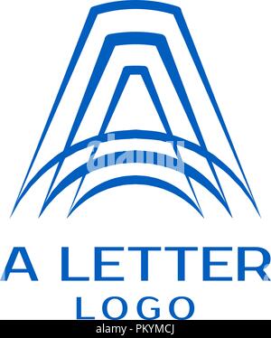 Letter A logo design vector template Stock Vector