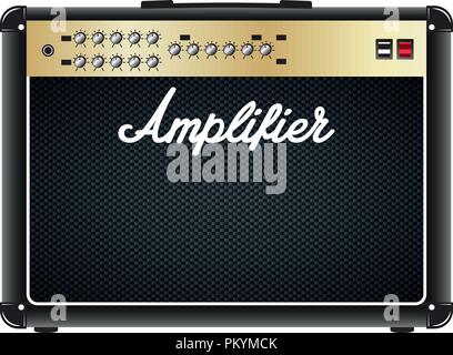 Guitar combo amplifier, amp. Stock Vector