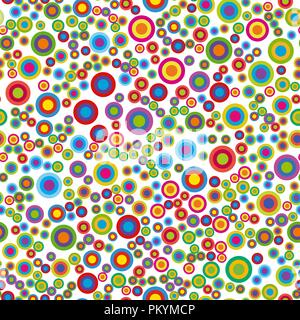 Colorful psychedelic circles. Stock Vector