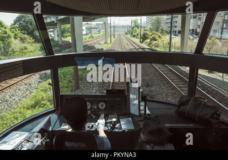 Tain Engine Inside View Train engine room view from Japanese train Stock Photo - Alamy