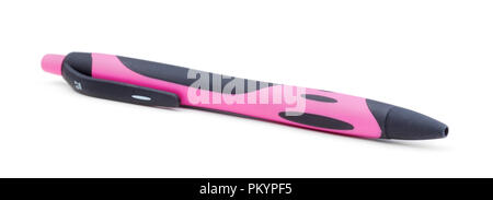 Red ballpoint pen isolated on white background Stock Photo