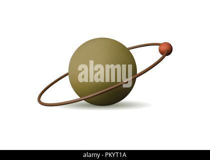 3d atom. Chemical particle. Chemistry Vector illustration. Stock Vector