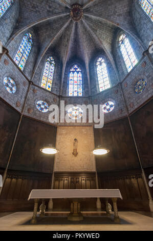 inside Monastery of Pedralbes, monastery of santa maria, Barcelona, Catalonia, Spain Stock Photo