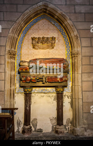 inside Monastery of Pedralbes, monastery of santa maria, Barcelona, Catalonia, Spain Stock Photo