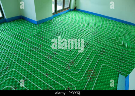 The floor heating system - home installation Stock Photo