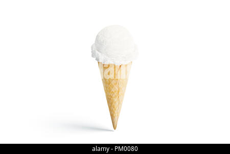 Download Blank White Ice Cream Cone Mockup Front View 3d Rendering Empty Creamy Gelato Pack Mock Up Isolated Clear Wafle Cornet Wrap Template Icecream Packaging Label Design Stock Photo Alamy