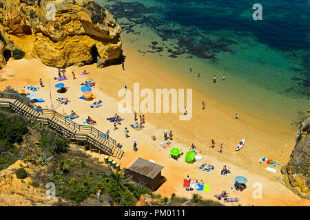 Camilo beach, Praia do Camilo, Lagos, Algarve, Portugal Stock Photo