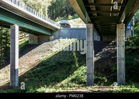 Highway bridge near Prackovice, Czech Republic Stock Photo