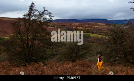 Self portrait on Llangynidr Mountain Stock Photo