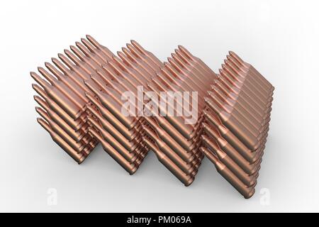Bullets 3D render isolated on a white background Stock Photo