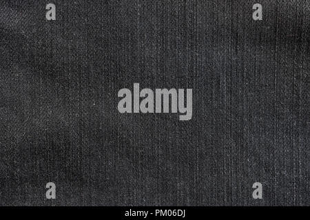 close up black jeans denim texture and background Stock Photo