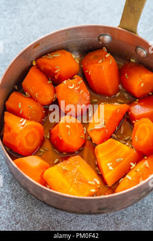 Carrots in Copper Pan