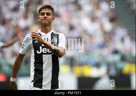 Turin, Italy. 16th Sep, 2018. Paulo Dybala (Juventus FC),during the Serie A football match between Juventus FC and US Sassuolo at Allianz Stadium on 16 september, 2018 in Turin, Italy. Credit: Antonio Polia/Alamy Live News Stock Photo