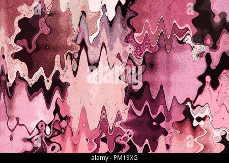 art abstracted colorful chaotic pattern background in pink Stock Photo