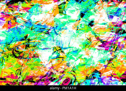 Art abstract colorful pattern background: yellow, red, green, blue Stock Photo