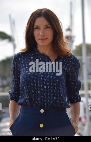 Aure Atika, actress in Jonas, Best TV and Best Direction at the 2018 Fiction Festival in La Rochelle, France. Stock Photo