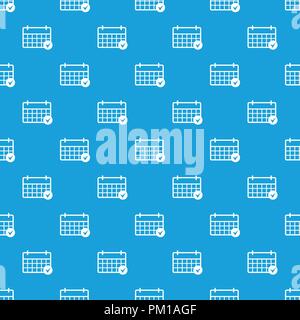 Marking calendar pattern vector seamless blue Stock Vector