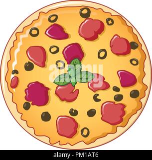 animated whole pizza