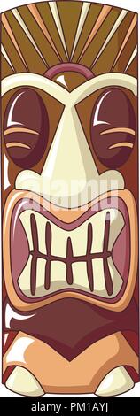 Pacific idol icon, cartoon style Stock Vector