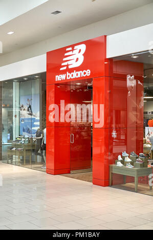 AVENTURA, USA - AUGUST 23, 2018: New Balance famous boutique in Aventura Mall Stock Photo