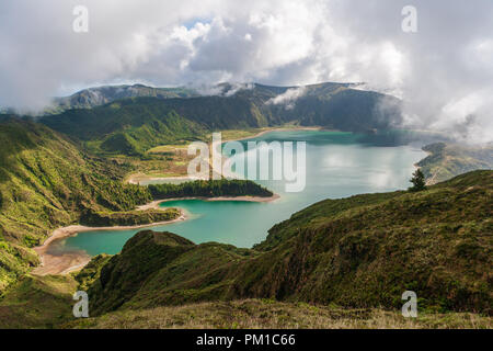 view of lake fogo sao miguel azores Stock Photo